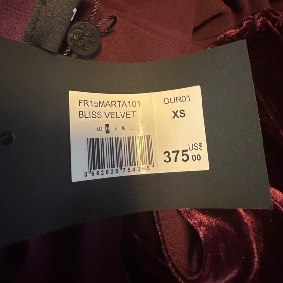 The Kooples Bliss Velvet Burgundy Dress Goth - Picture 5 of 5